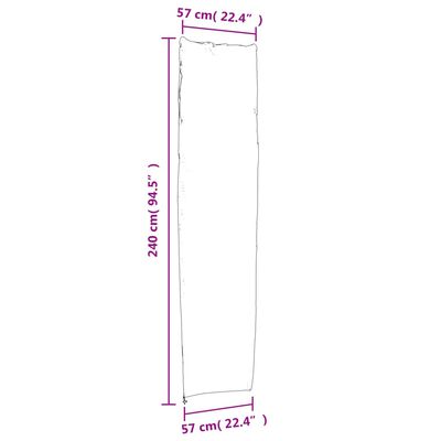 vidaXL Hageparasollrekk 2 stk 240x57/57 cm 420D oxfordstoff