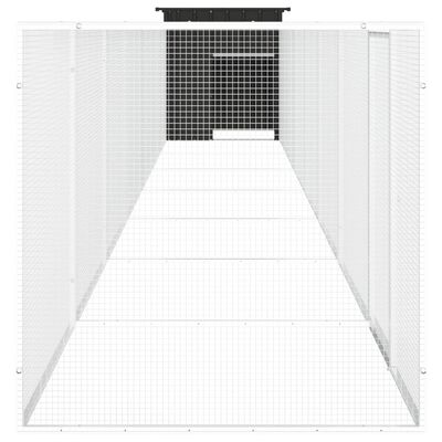 vidaXL Kyllingbur antrasitt 800x91x100 cm galvanisert stål