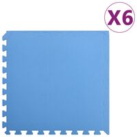 vidaXL Gulvmatter 6 stk 2,16 ㎡ EVA-skum blå