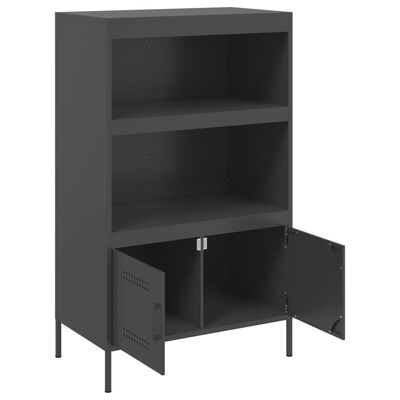 vidaXL Highboard svart 68x39x113 cm stål