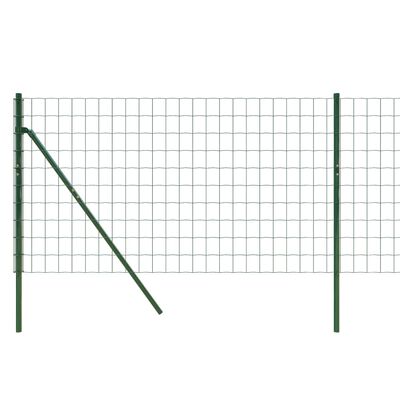 vidaXL Nettinggjerde grønn 0,8x25 m galvanisert stål
