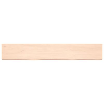 vidaXL Benkeplate til bad 180x30x(2-6) cm ubehandlet heltre