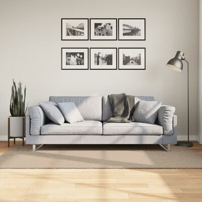 vidaXL Teppe HUARTE kort luv mykt og vaskbart sand 100x200 cm