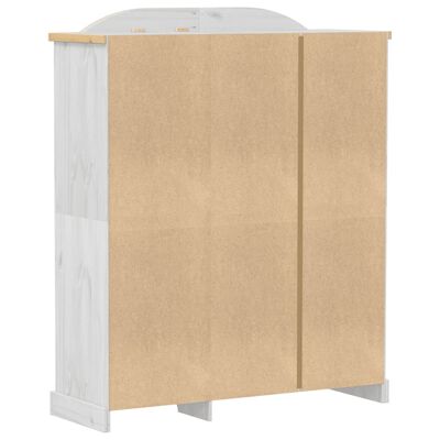 vidaXL Garderobe Corona hvit 151,5x52x186 cm heltre furu