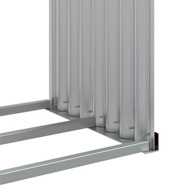 vidaXL Vedholder brun 120x45x210 cm galvanisert stål