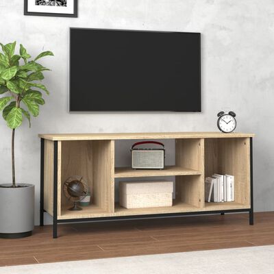 vidaXL TV-benk sonoma eik 102x35x45 cm konstruert tre