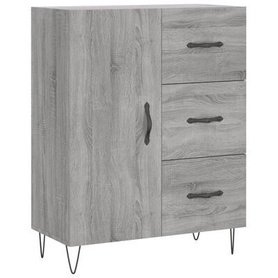 vidaXL Highboard grå sonoma 69,5x34x180 cm konstruert tre