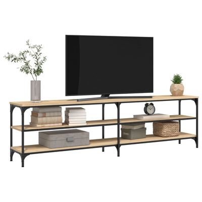 vidaXL TV-benk sonoma eik 180x30x50 cm konstruert tre og metall