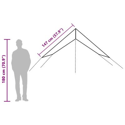 vidaXL Campingpresenning grønn 500x294 cm vanntett