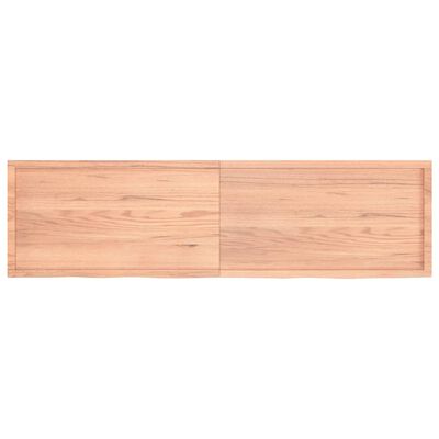 vidaXL Benkeplate til bad lysebrun 220x60x4 cm behandlet heltre