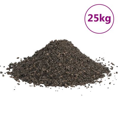 vidaXL Basaltgrus 25 kg svart 3-5 mm