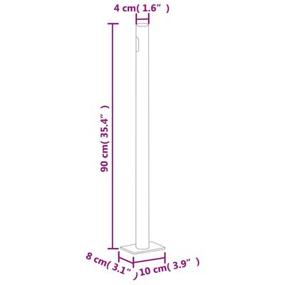 vidaXL Uttrekkbar sidemarkise 140x1000 cm blå