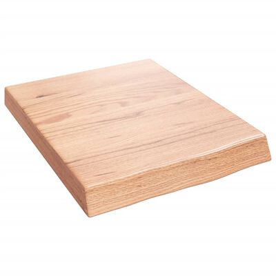 vidaXL Benkeplate til bad lysebrun 40x50x6 cm behandlet heltre