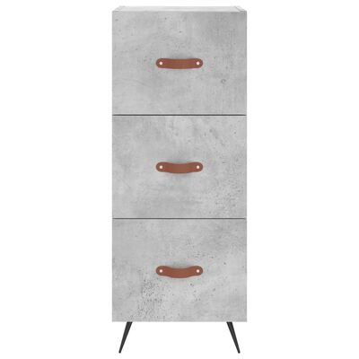 vidaXL Highboard betonggrå 34,5x34x180 cm konstruert tre