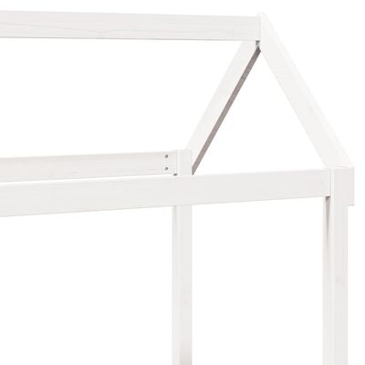 vidaXL Tak for barneseng hvit 98x70x176,5 cm heltre furu