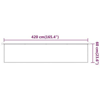 vidaXL Vertikal markise antrasitt 60x420 cm oxfordstoff