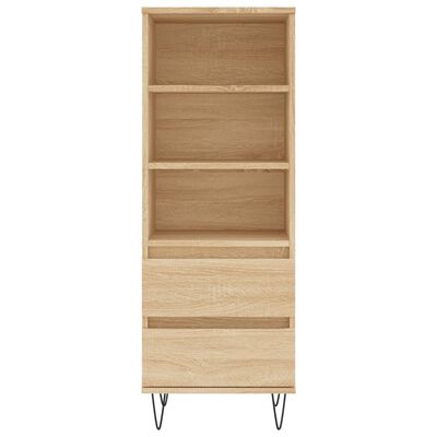 vidaXL Highboard sonoma eik 40x36x110 cm konstruert tre