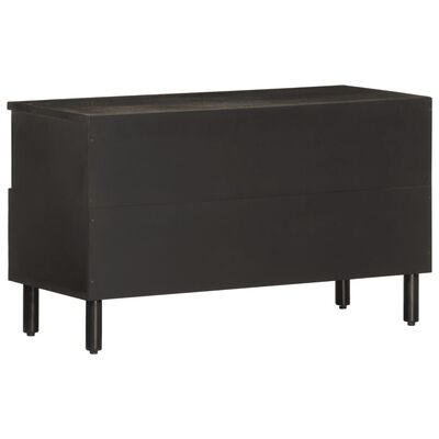 vidaXL TV-benk svart 80x33x46 cm heltre mango