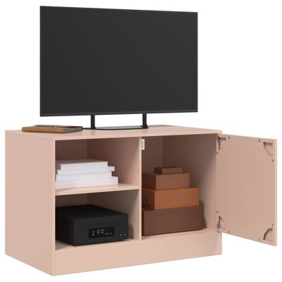 vidaXL TV-benk rosa 67x39x44 cm stål