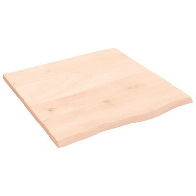 vidaXL Benkeplate til bad 60x60x2 cm ubehandlet heltre