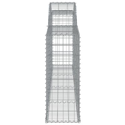 vidaXL Gabionkurver buede 3 stk 300x30x80/100 cm galvanisert jern