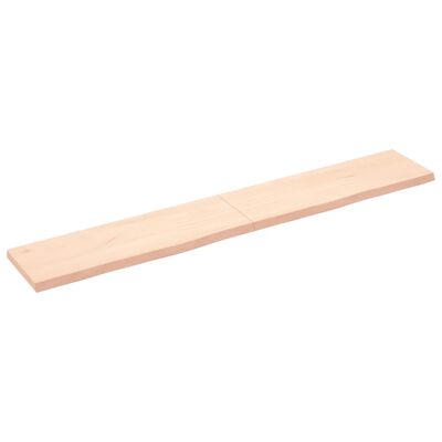 vidaXL Benkeplate til bad 180x30x4 cm ubehandlet heltre