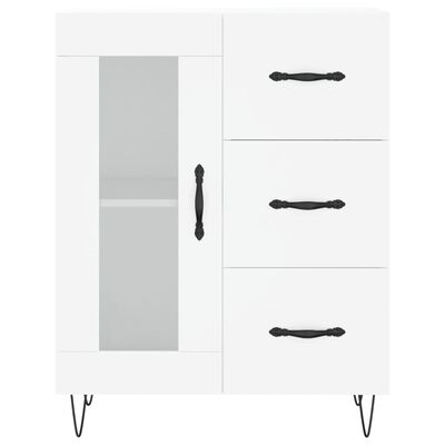 vidaXL Highboard hvit 69,5x34x180 cm konstruert tre