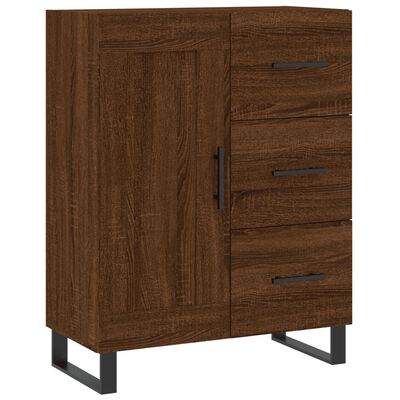 vidaXL Highboard brun eik 69,5x34x180 cm konstruert tre