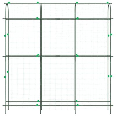 vidaXL Hageespalier for klatreplanter U-form 181x31x182,5 cm stål