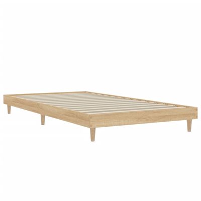 vidaXL Sengeramme uten madrass sonoma eik 100x200 cm konstruert tre