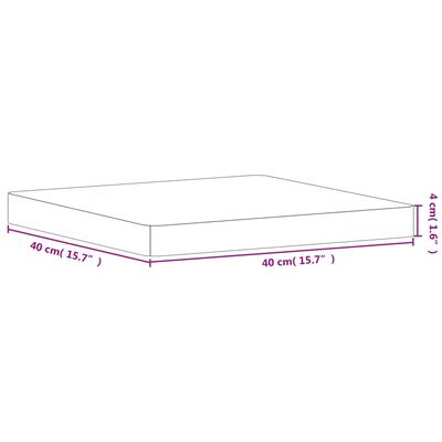 vidaXL Bordplate 40x40x4 cm firkantet heltre bøketre