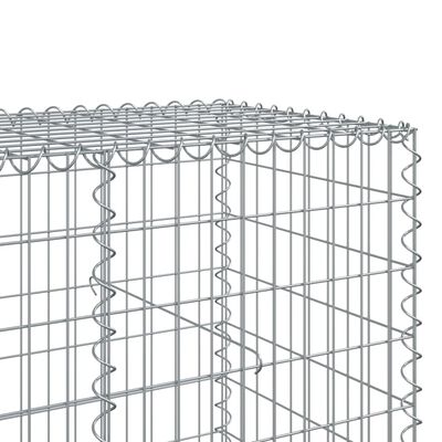 vidaXL Gabionkurv med deksel 1150x100x100 cm galvanisert jern