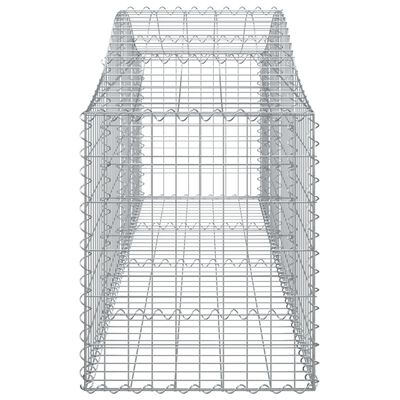 vidaXL Gabionkurver buede 30 stk 200x50x60/80 cm galvanisert jern