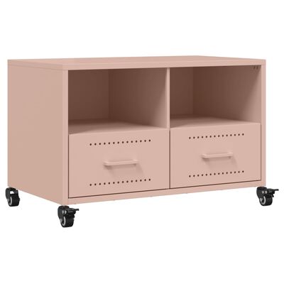 vidaXL TV-benk rosa 68x39x43,5 cm stål