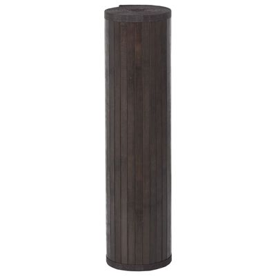 vidaXL Teppe rektangulær mørkebrun 70x100 cm bambus
