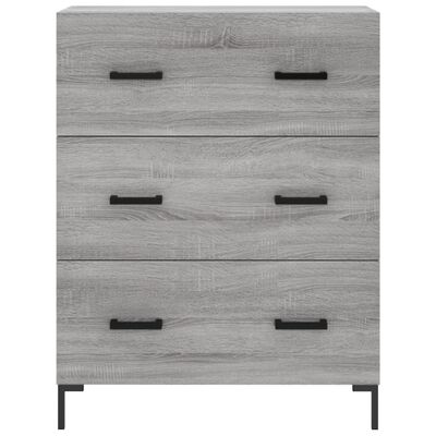 vidaXL Highboard grå sonoma 69,5x34x180 cm konstruert tre