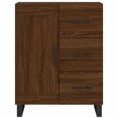 vidaXL Highboard brun eik 69,5x34x180 cm konstruert tre