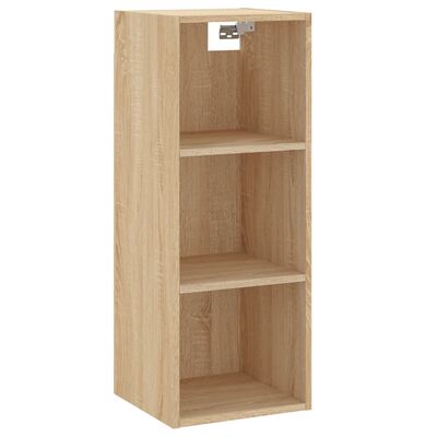 vidaXL Highboard sonoma eik 34,5x34x180 cm konstruert tre