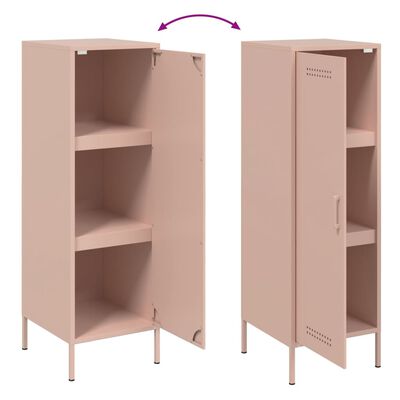 vidaXL Highboard rosa 36x39x113 cm stål