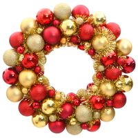 vidaXL Julekrans rød og gull 45 cm polystyren