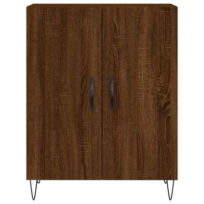 vidaXL Highboard brun eik 69,5x34x180 cm konstruert tre