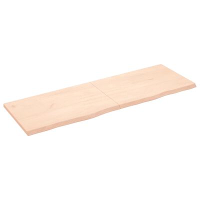 vidaXL Bordplate 180x60x(2-4) cm ubehandlet heltre eik