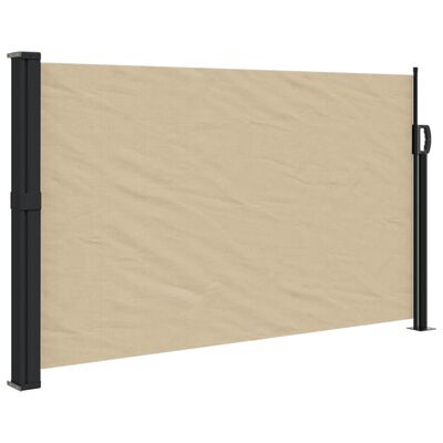 vidaXL Uttrekkbar sidemarkise beige 117x300 cm