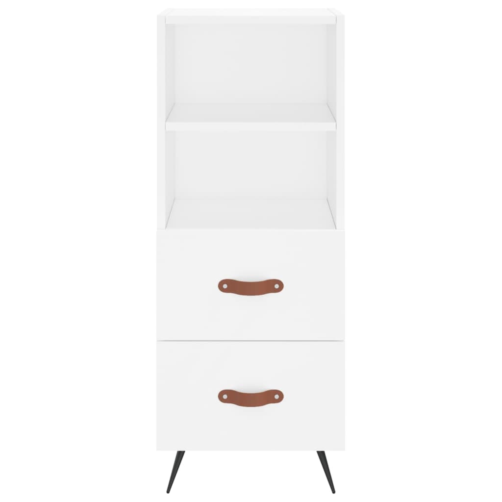 vidaXL Highboard hvit 34,5x34x180 cm konstruert tre