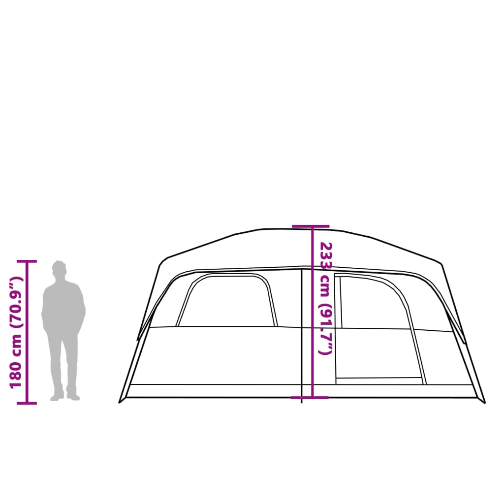 vidaXL Campingtelt 10 personer blå vanntett