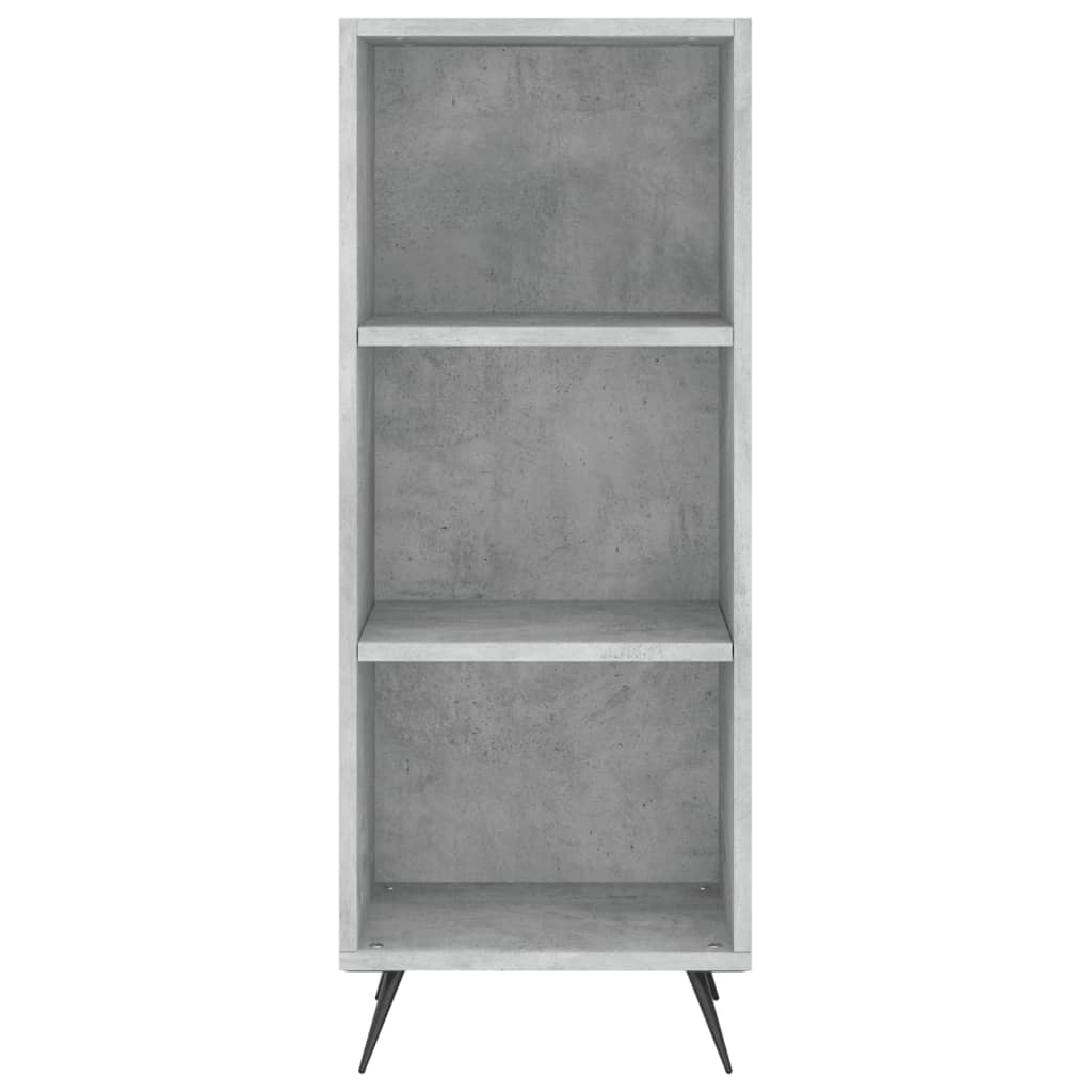 vidaXL Highboard betonggrå 34,5x34x180 cm konstruert tre