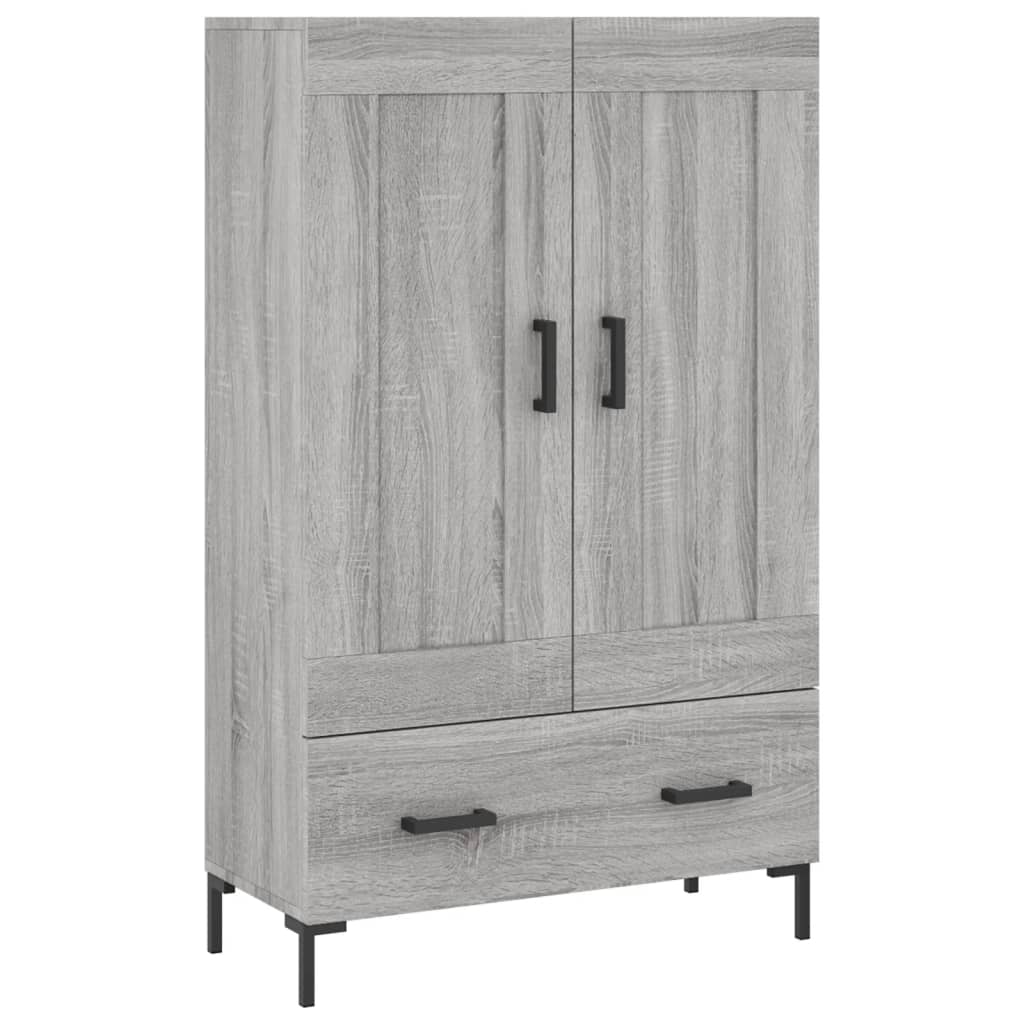 vidaXL Highboard grå sonoma 69,5x31x115 cm konstruert tre