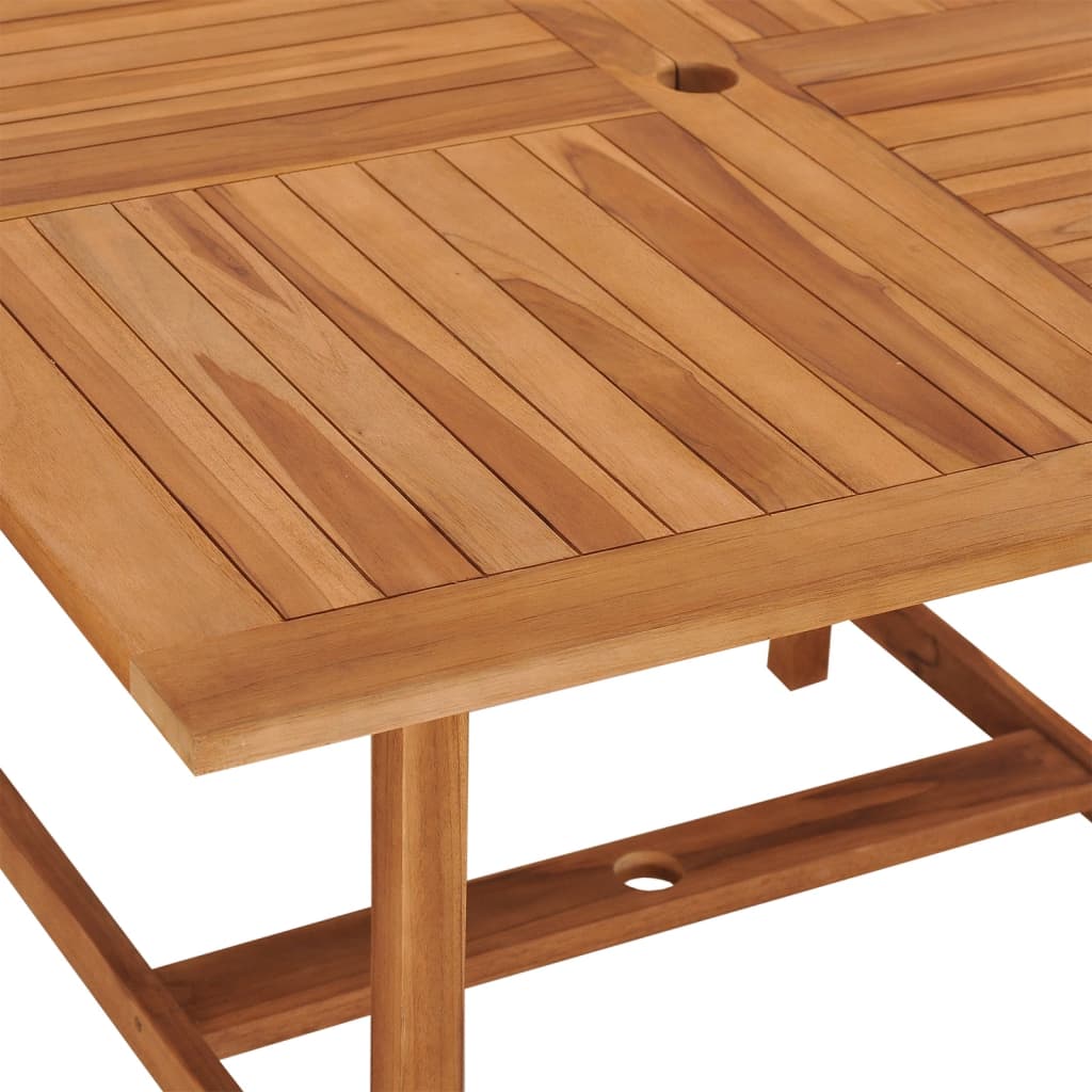 vidaXL Utendørs spisebord 110x110x75 cm heltre teak