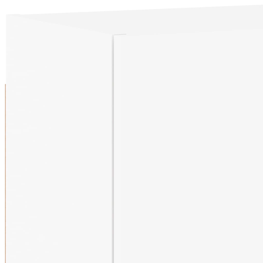 vidaXL Vegghengte TV-enheter 4 deler hvit konstruert tre