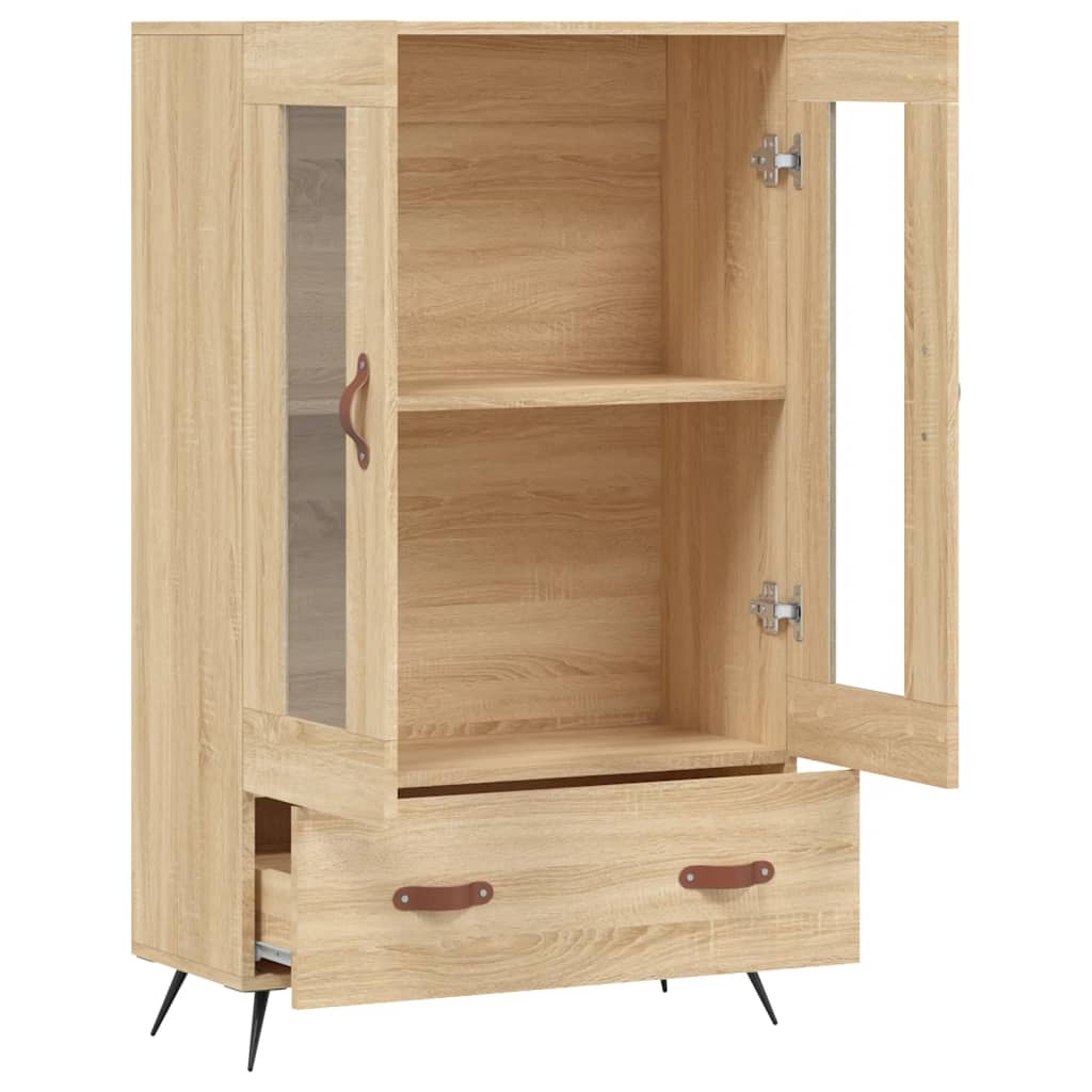 vidaXL Highboard sonoma eik 69,5x31x115 cm konstruert tre